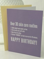Meriwether Over 30 Skincare Birthday card