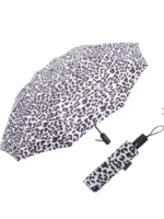 RainCaper Travel Umbrella -Black & White Leopard