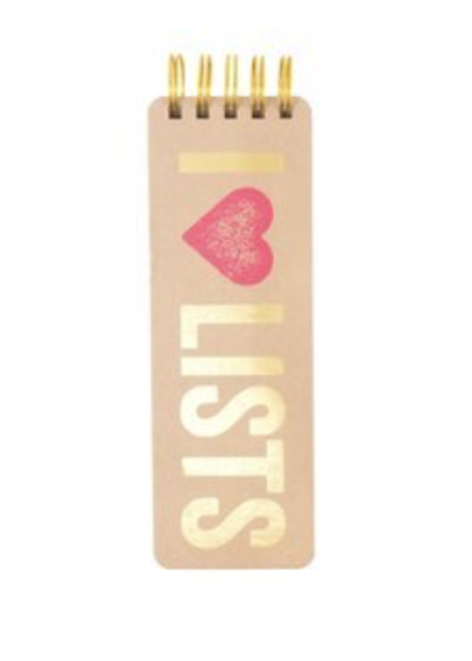 Eccolo Spiral Memo Notepad " I Heart Lists"