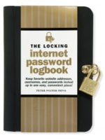 Peter Pauper Press Internet Log Book Black locking