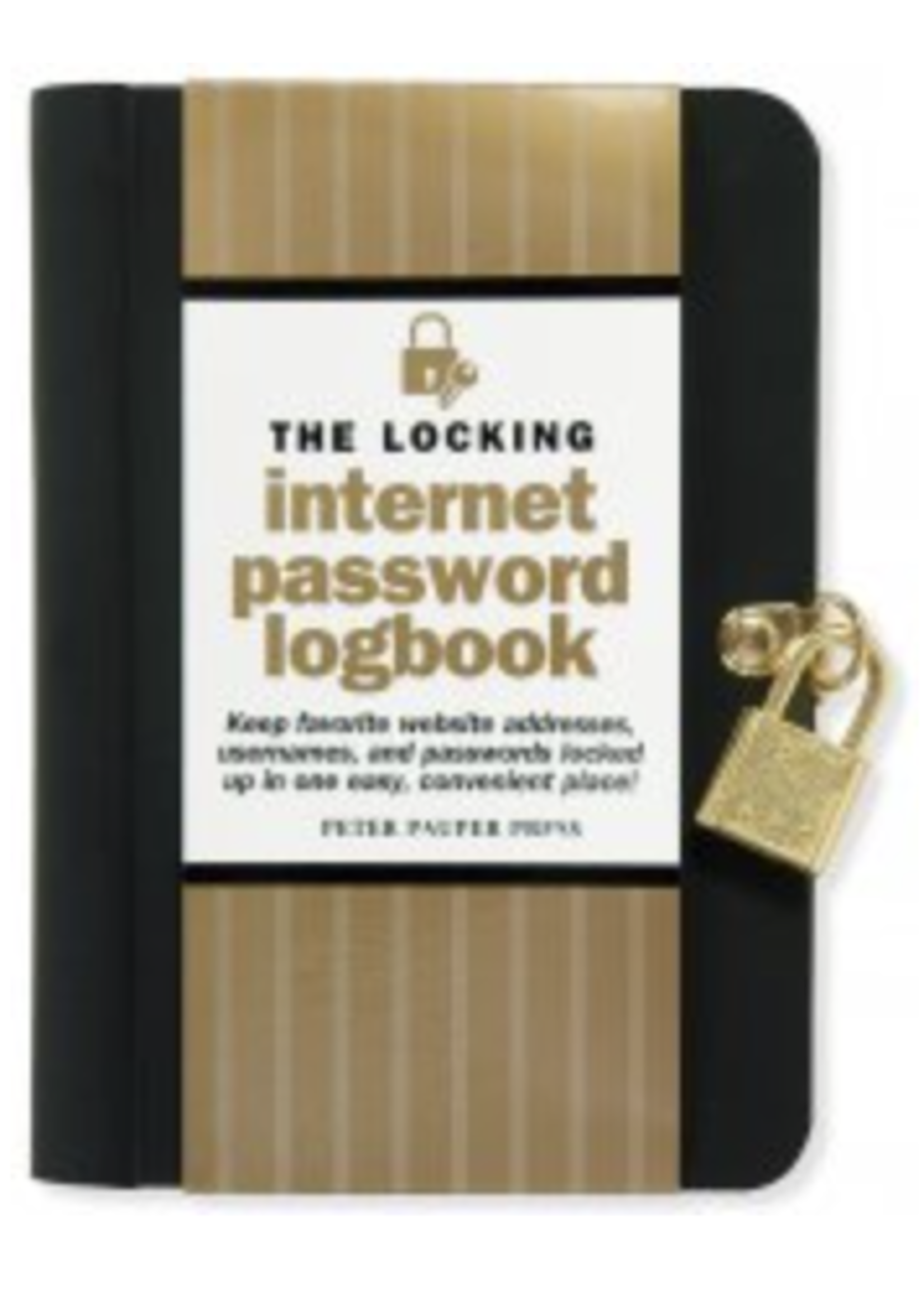 Peter Pauper Press Internet Log Book Black locking