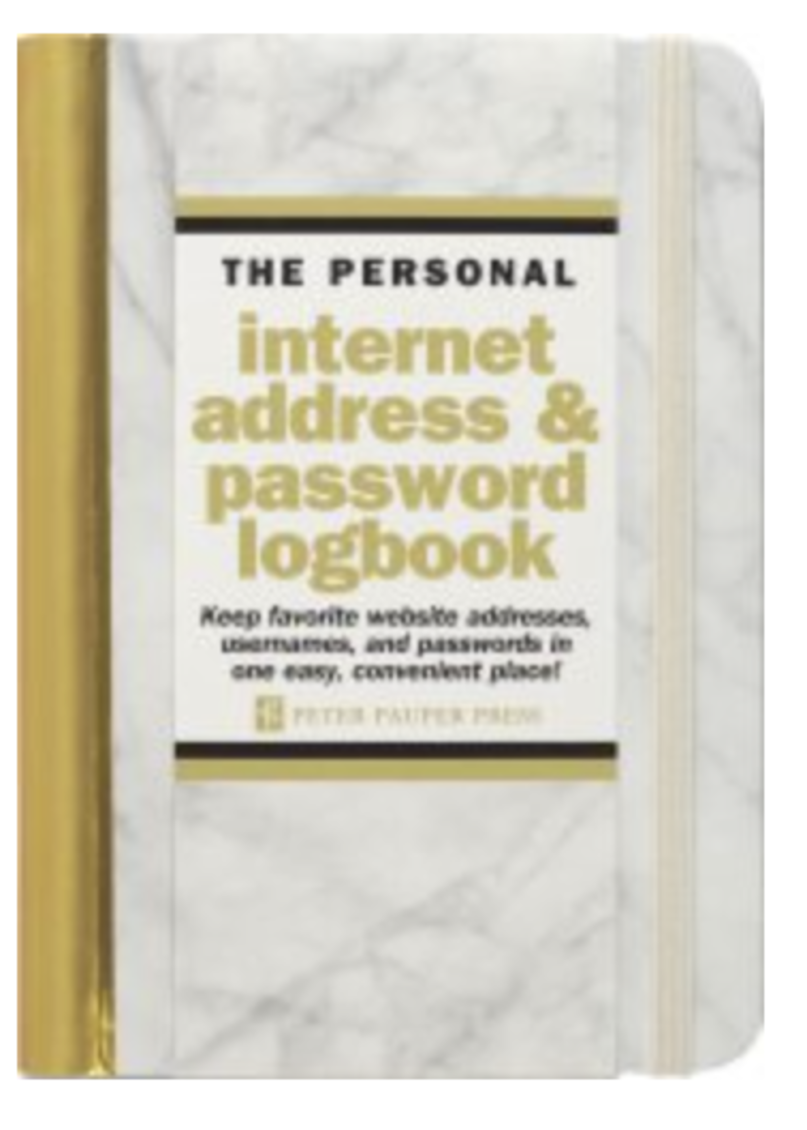 Peter Pauper Press Internet Log Book - marble