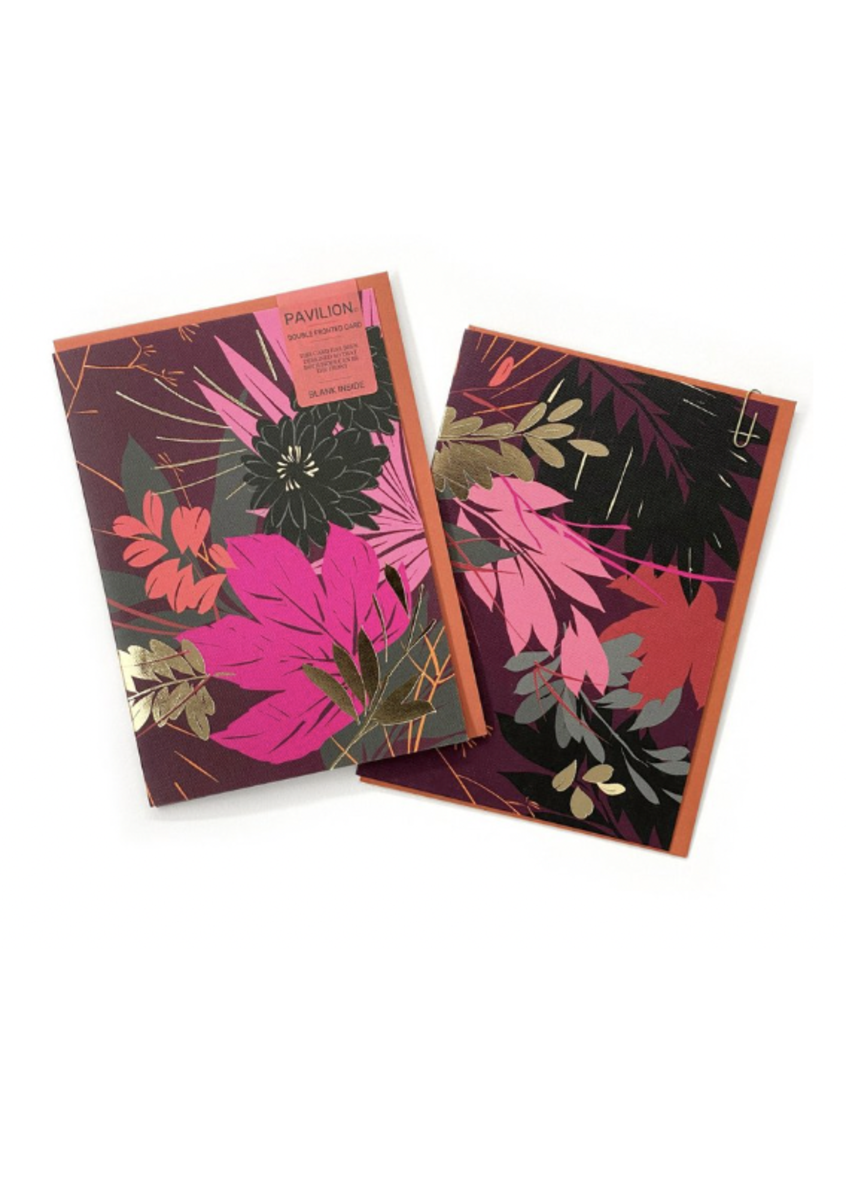 Pavilion Kimono Flamingo Floral Double Fronted Card