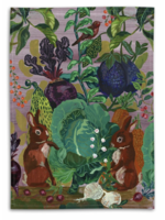 Avenida Home Rabbits in the Cabbage Patch by Nathalie Leté Tea Towel