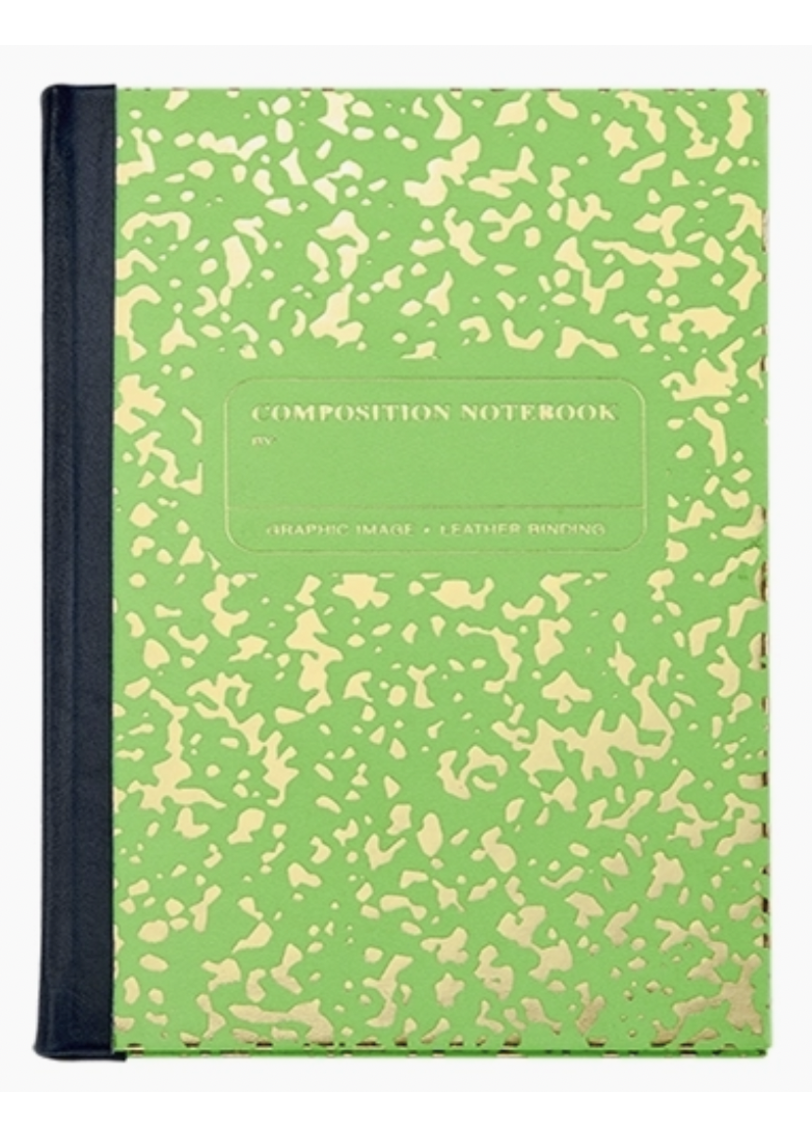 Graphic Image Neon/Gold Composition Journal - Green