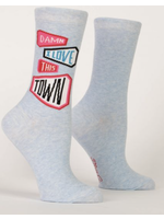 Blue Q Love This Town Crew Socks