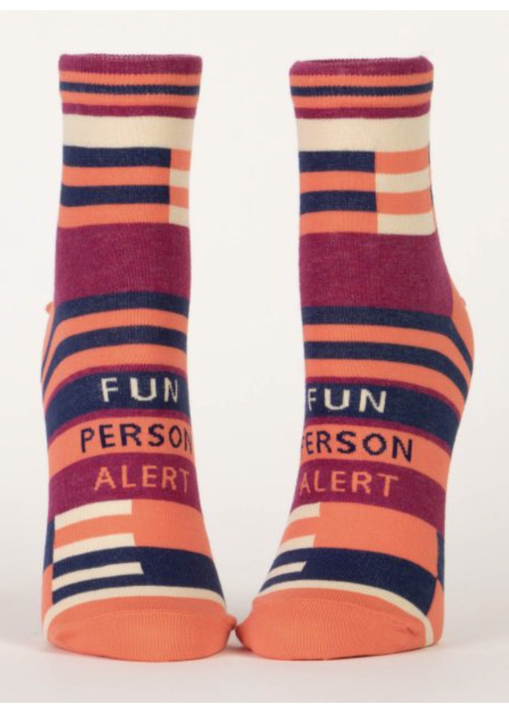 Blue Q Fun Person Alert Ankle Socks