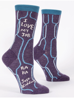 Blue Q I Love My Job Crew Socks