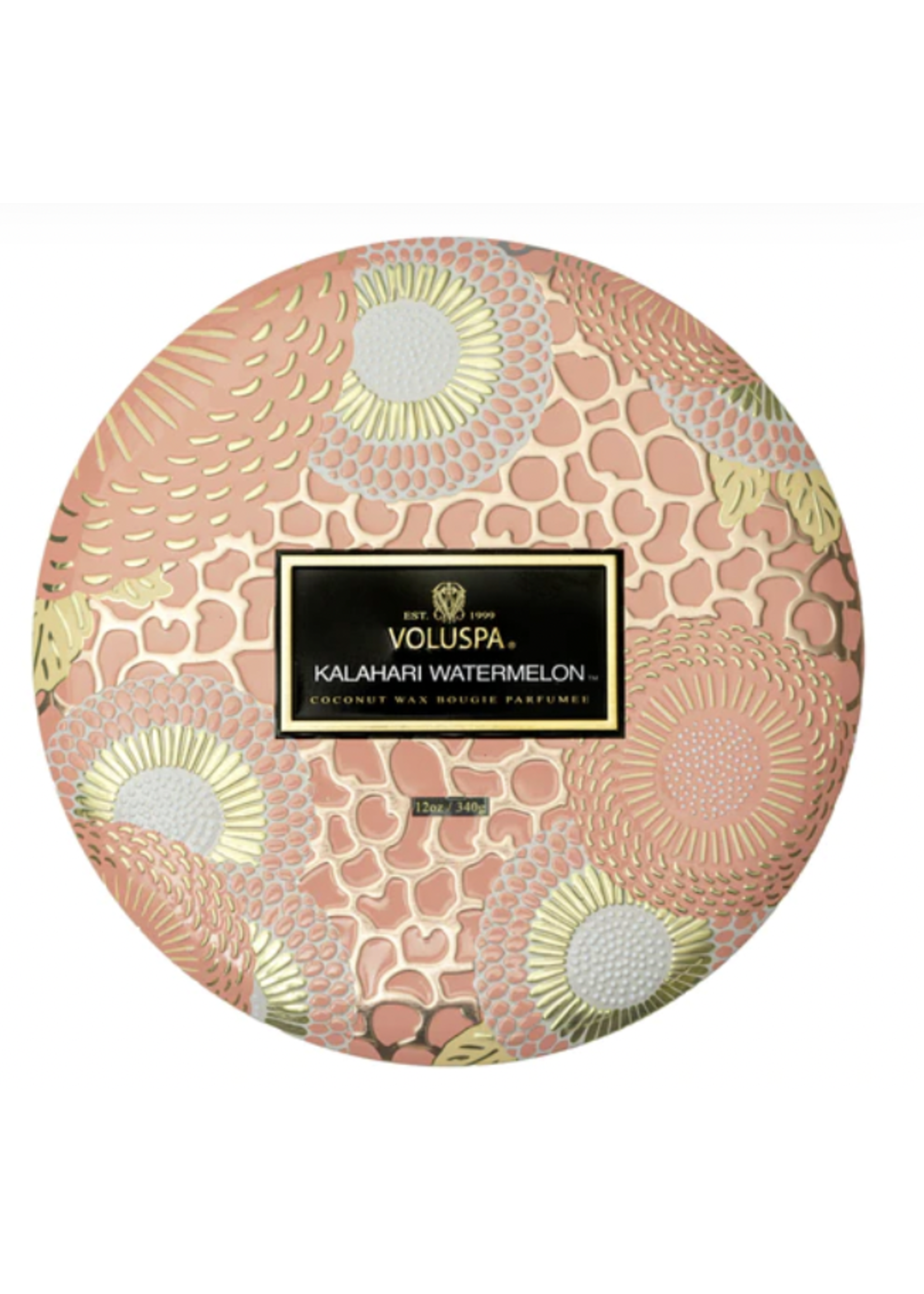 Voluspa Kalahari Watermelon 3 wick round tin