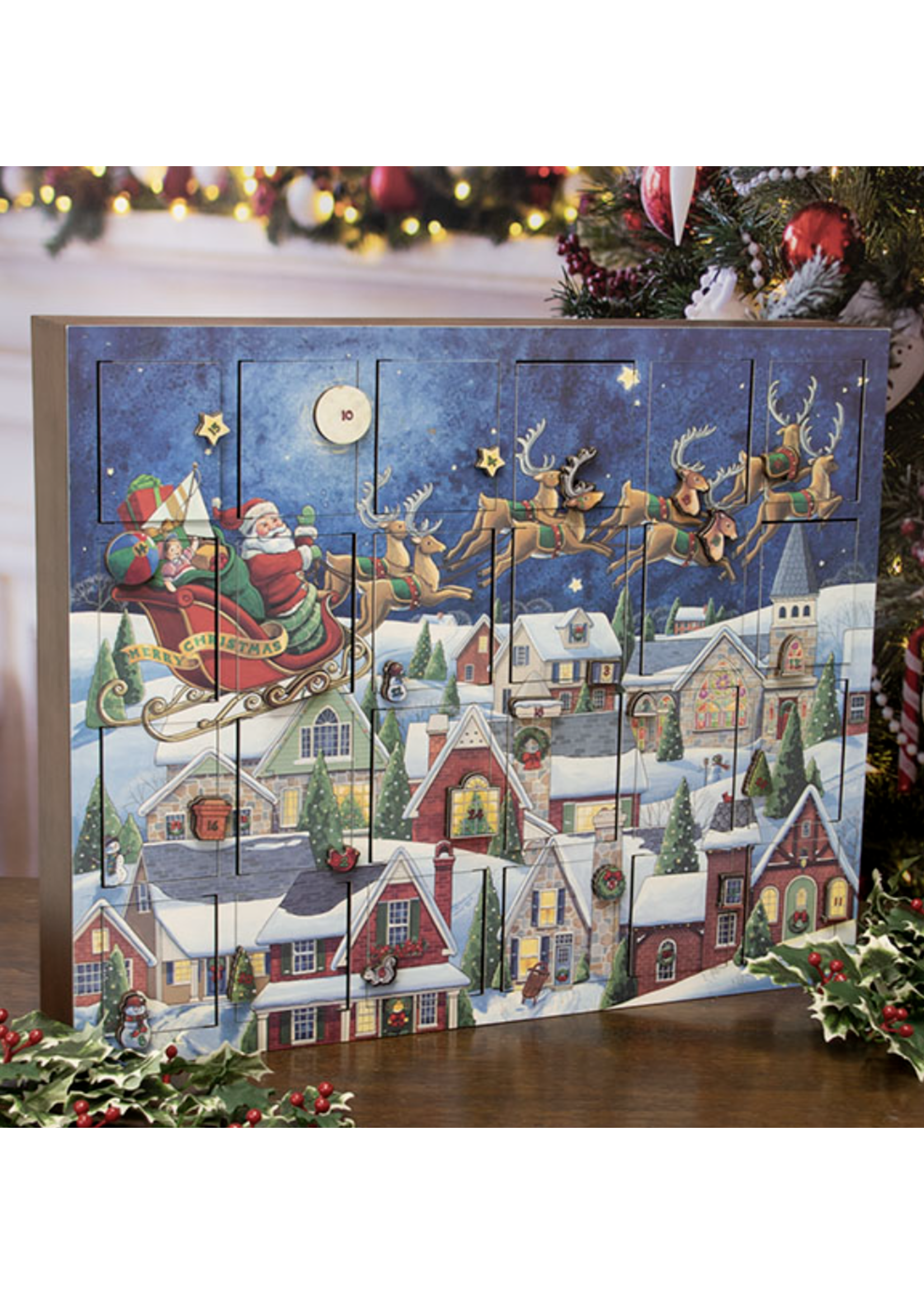 Byers Choice Heirloom Advent Calendar - Santa's Sleigh