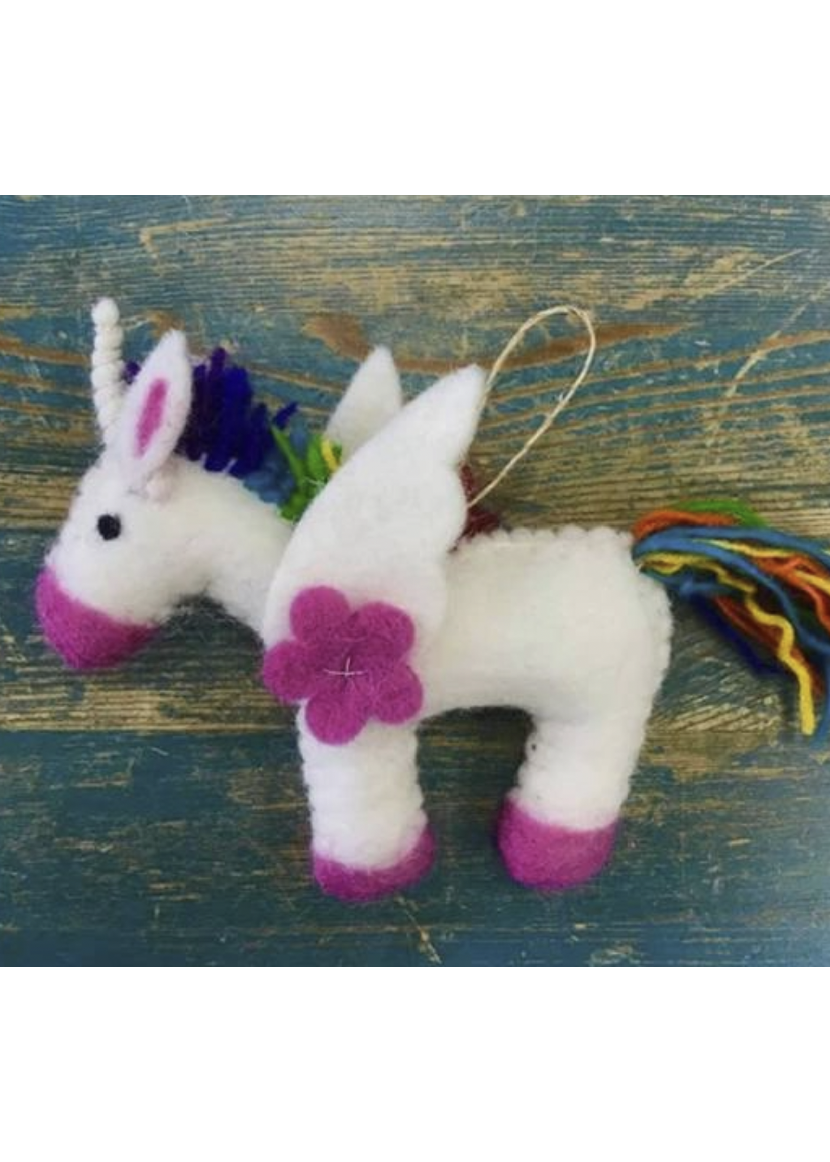 Ornaments for Orphans Felt Unicorn Ornament