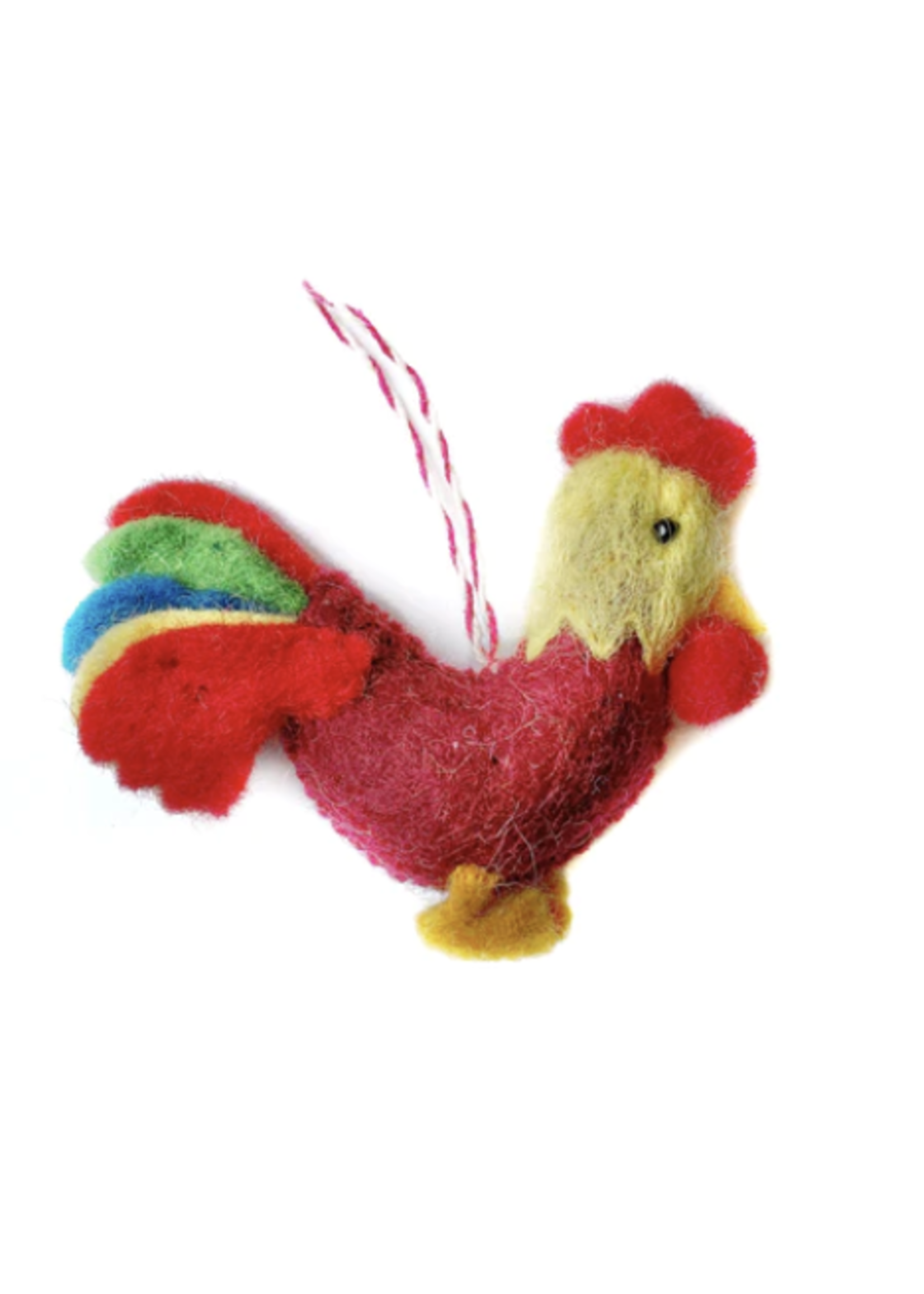 Ornaments for Orphans Rooster Felt ornament