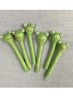 The Winding Road Felt Pencil Topper - Frog