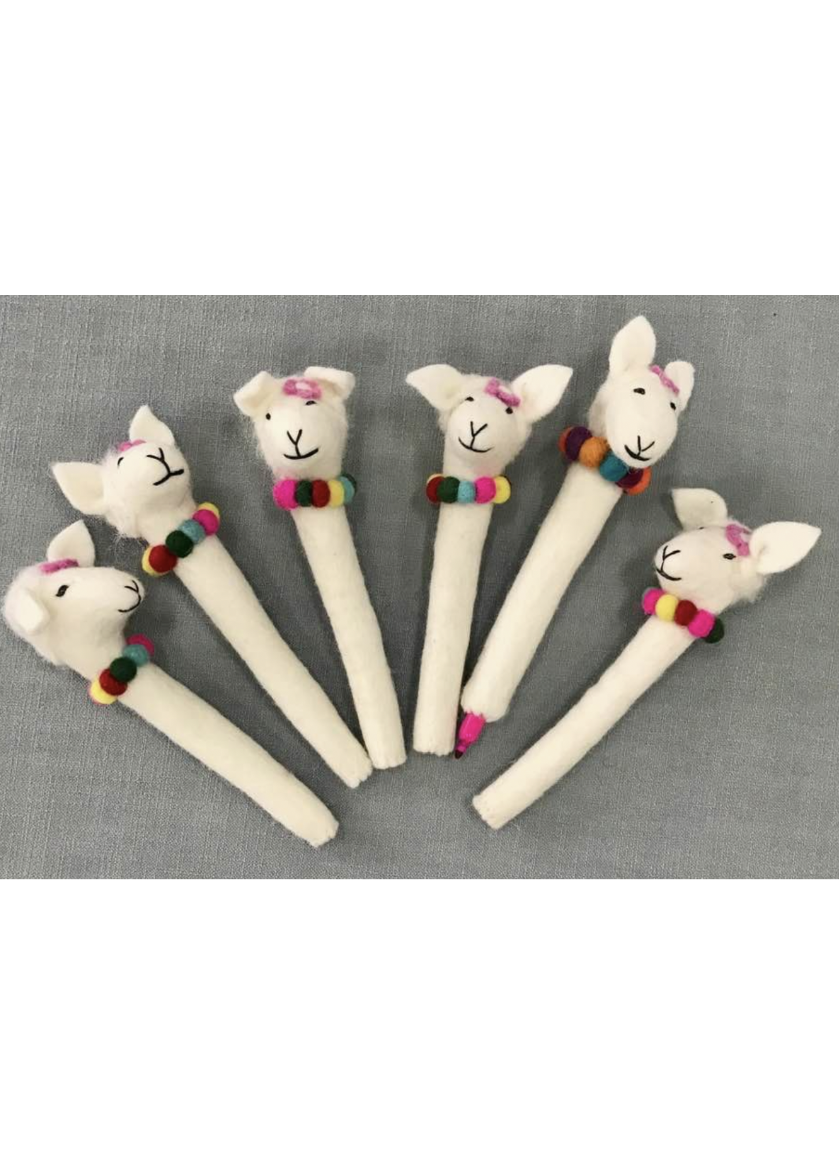 The Winding Road Felt Pencil Topper - Llama