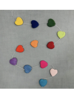 The Winding Road Rainbow Heart Garland