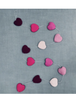 The Winding Road Pink Heart Garland