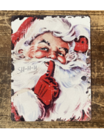 The British Metal Signs Company Vintage Santa Shhhh Christmas Metal Wall Sign