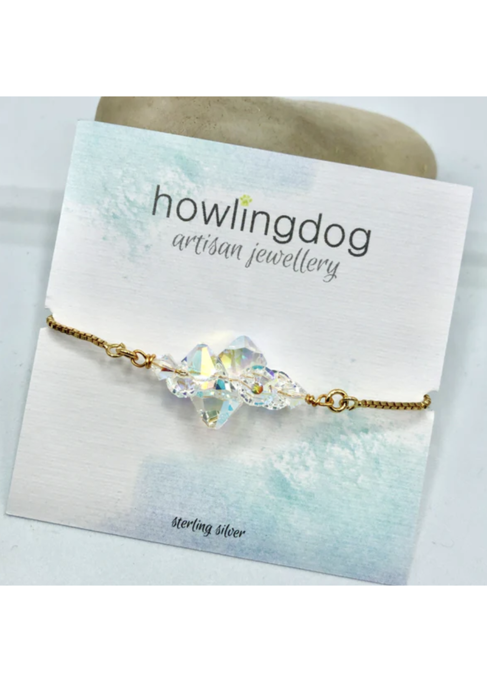 Howling Dog Artisan Jewellery Howling Dog Adjustable Bracelet - Crystal Sparkle