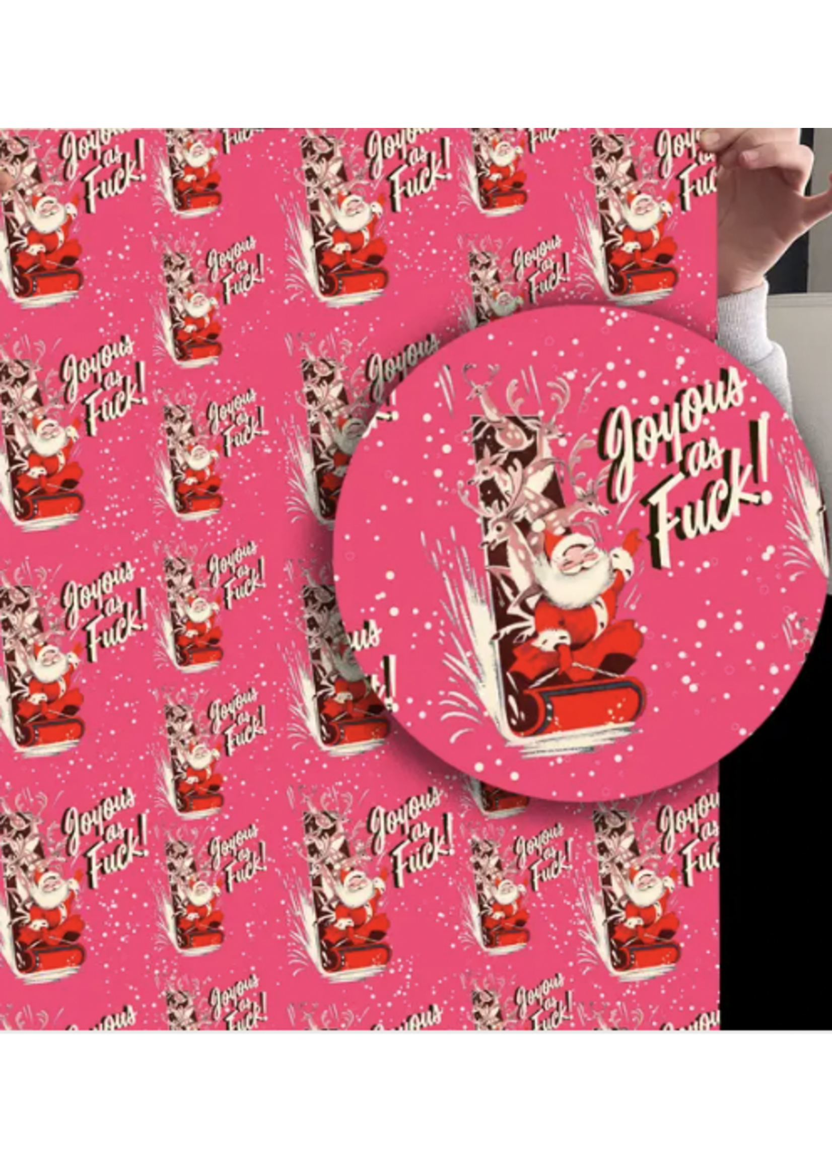 Offensively Delightful Joyous  AF Pink  Gift Wrapping Paper