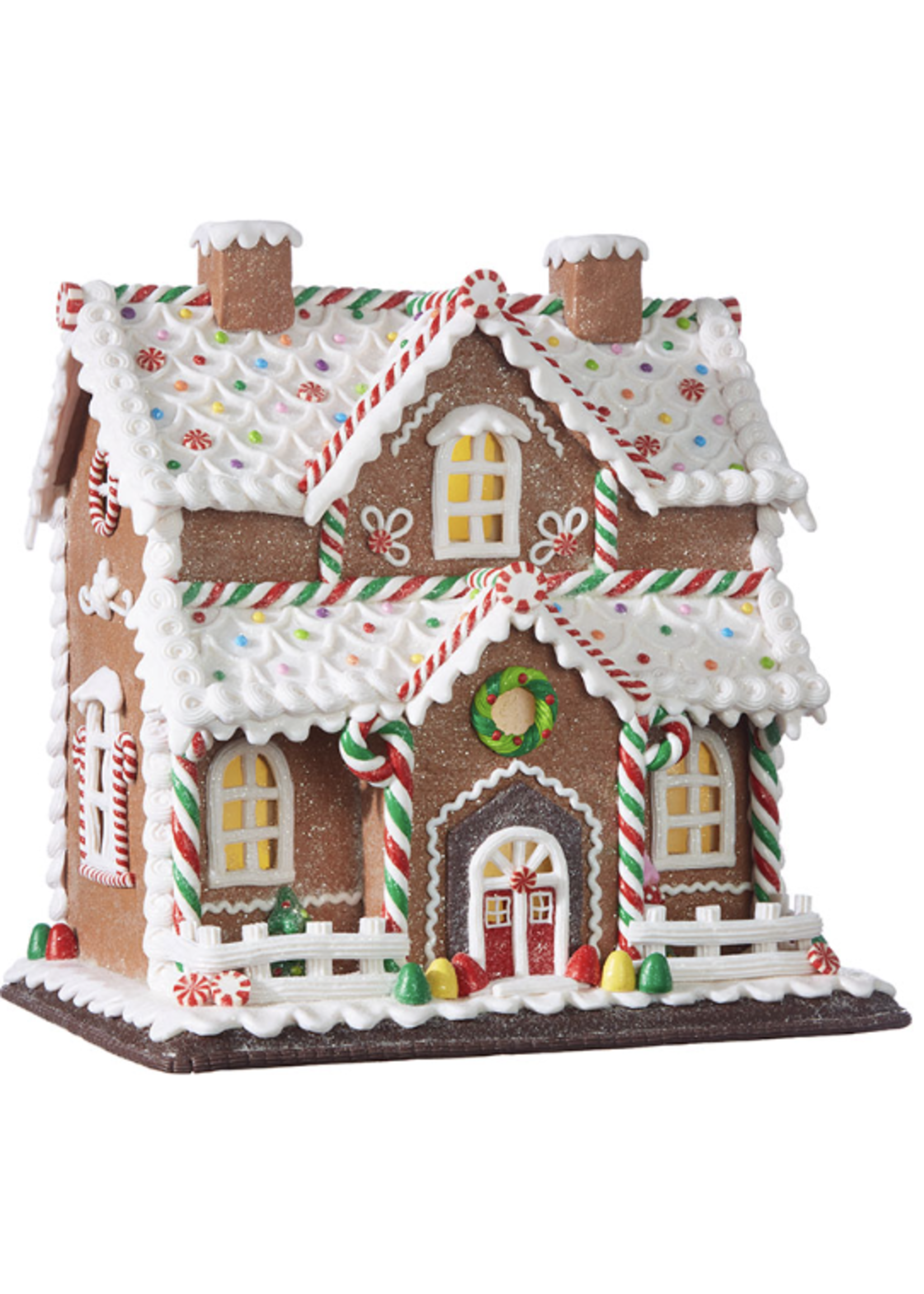 Design Home Lighted Gingerbread House 12.25"