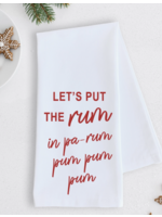 Dev D & Co. Rum Pum Pum Pum Tea Towel - Holiday Red