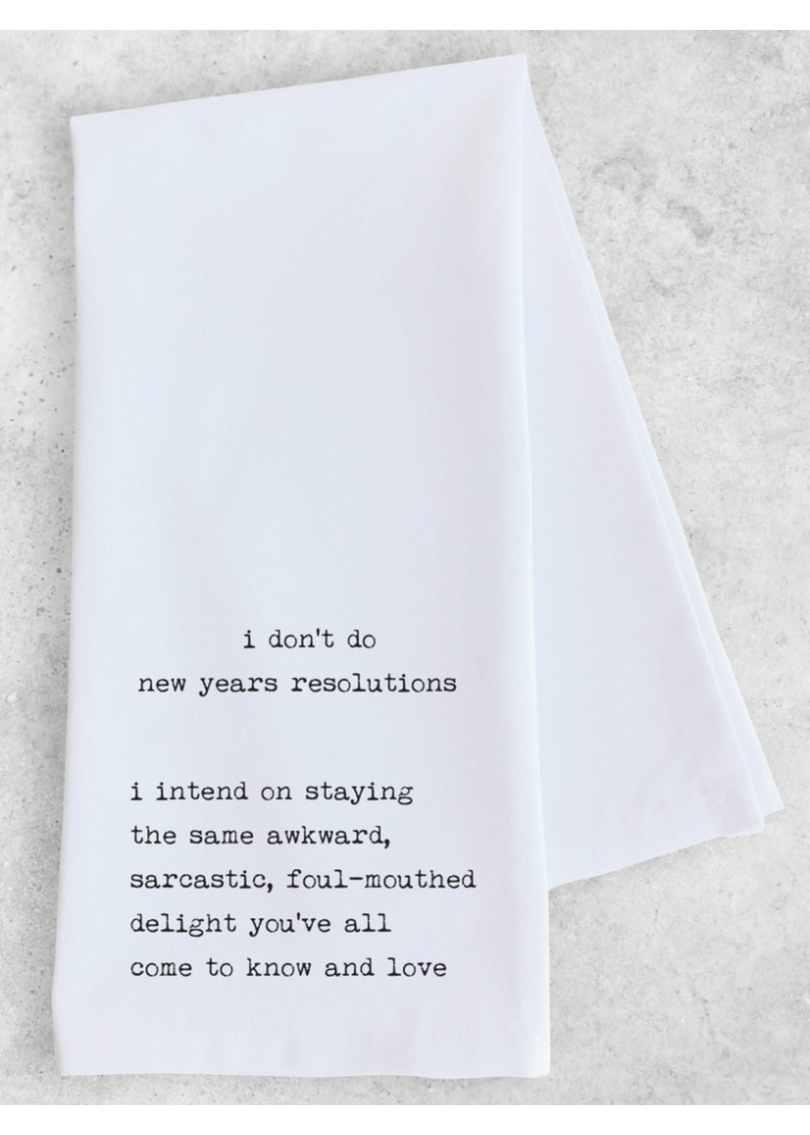 Dev D & Co. New Years Resolution Tea Towel