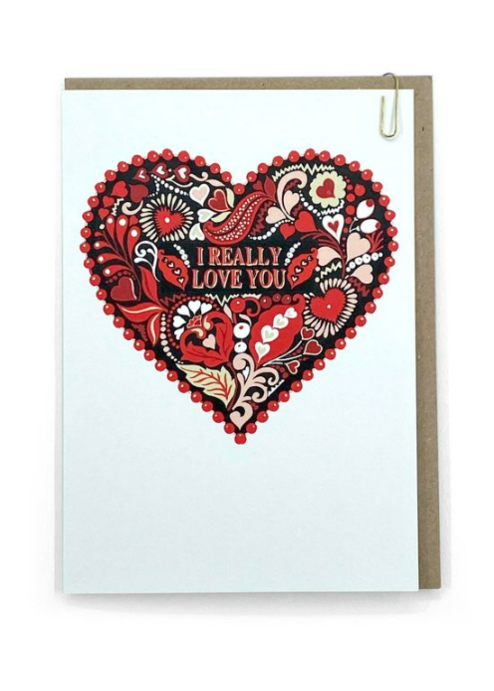 Pavilion Valentine's Card - Folk - I Really Love You