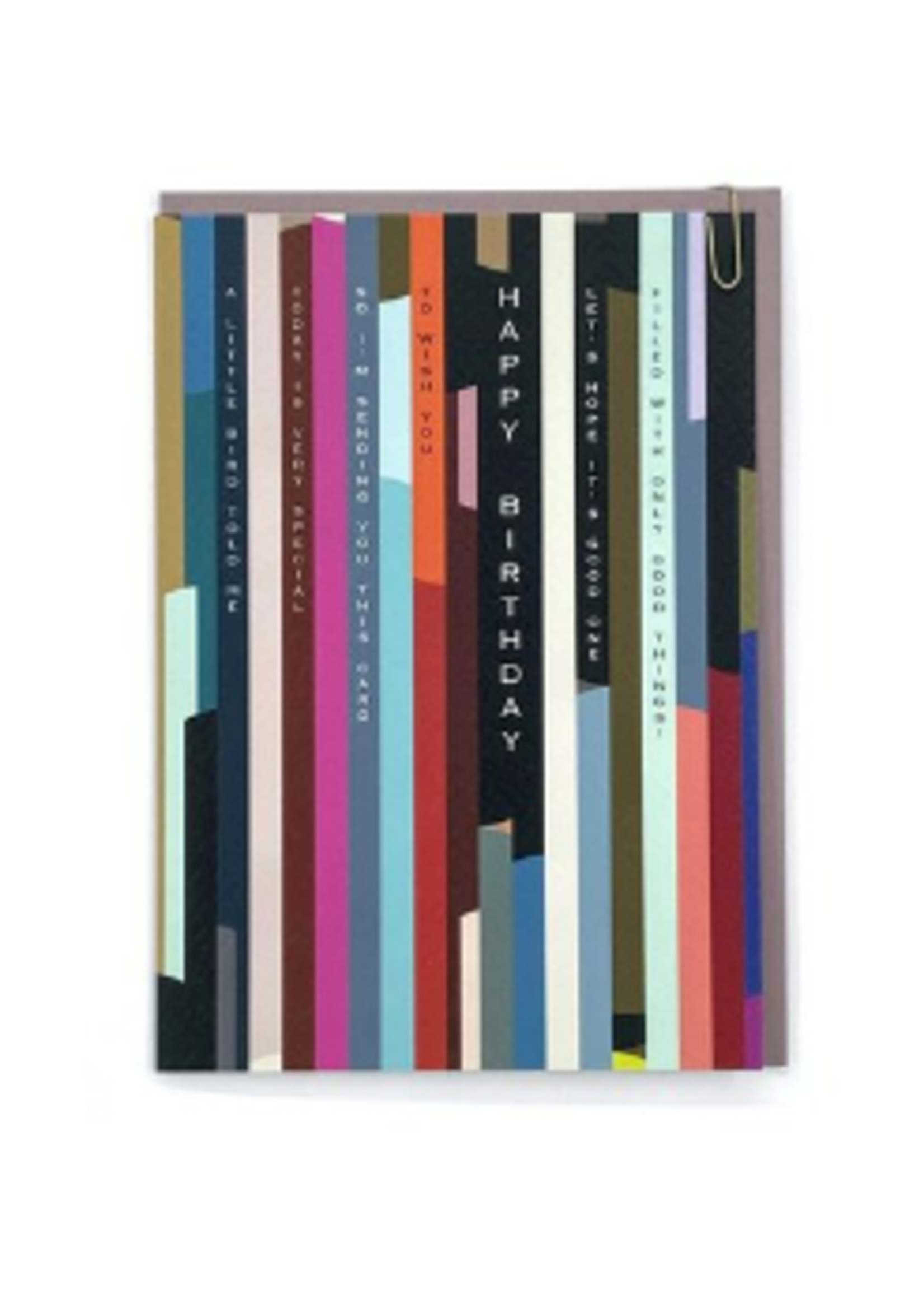 Pavilion Stripes 'Birthday Vertical' Greeting Card