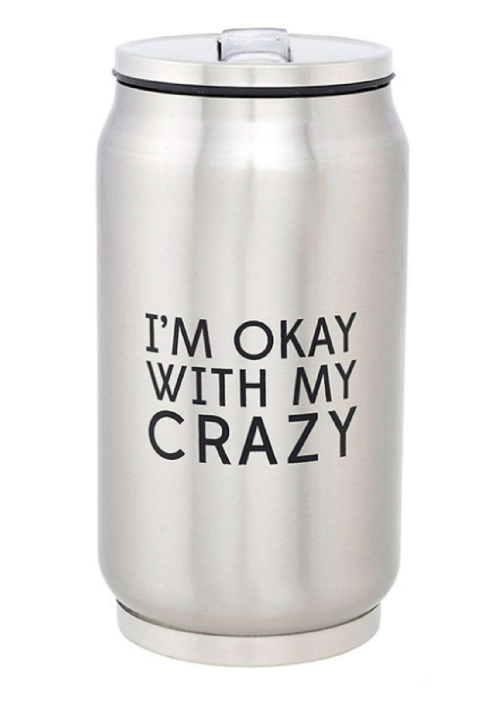 Creative Brands Stainless Steel Beverage Can -  I'm Ok With My Crazy