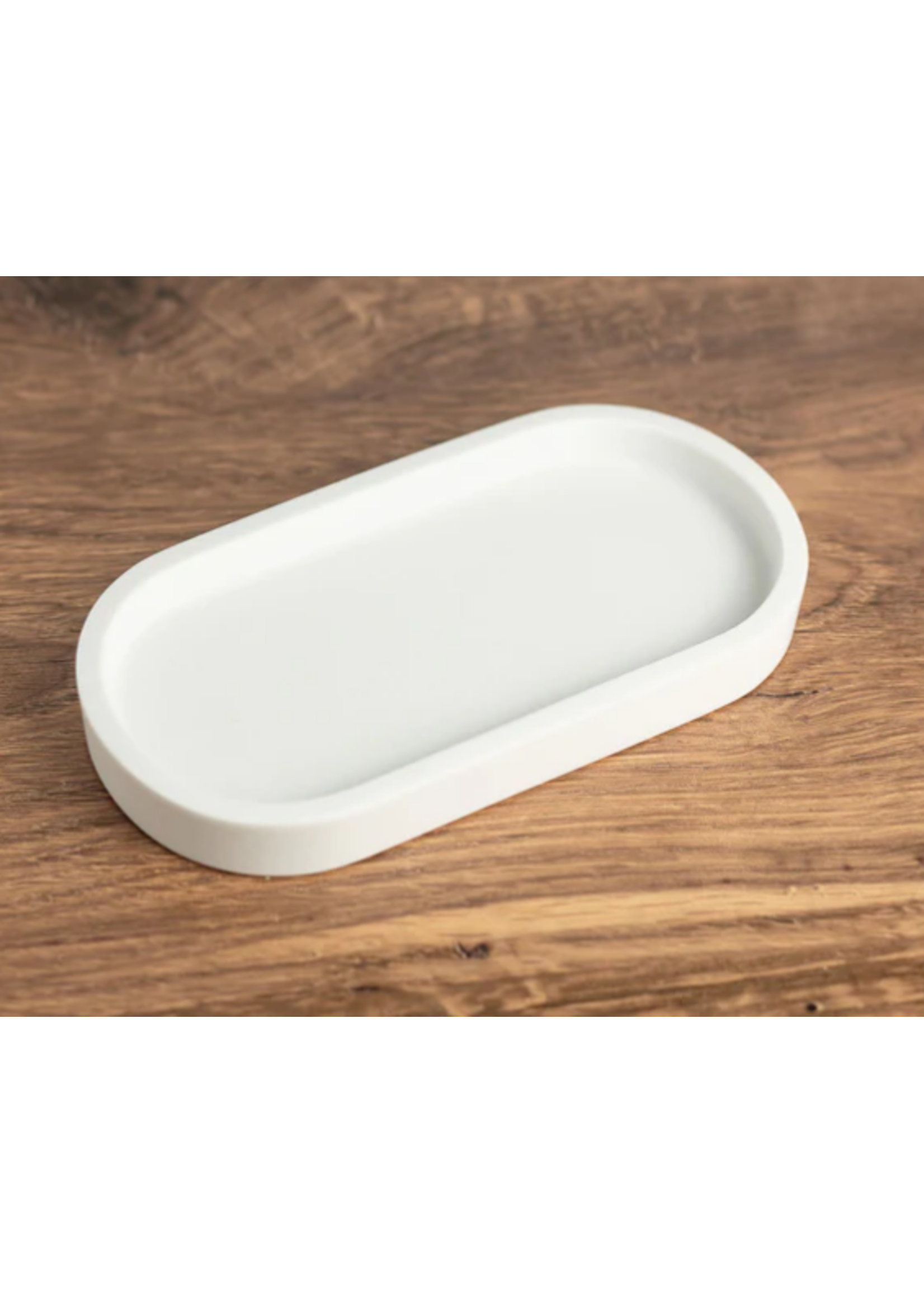 Hardeman Home Small Stoneware Tray : White