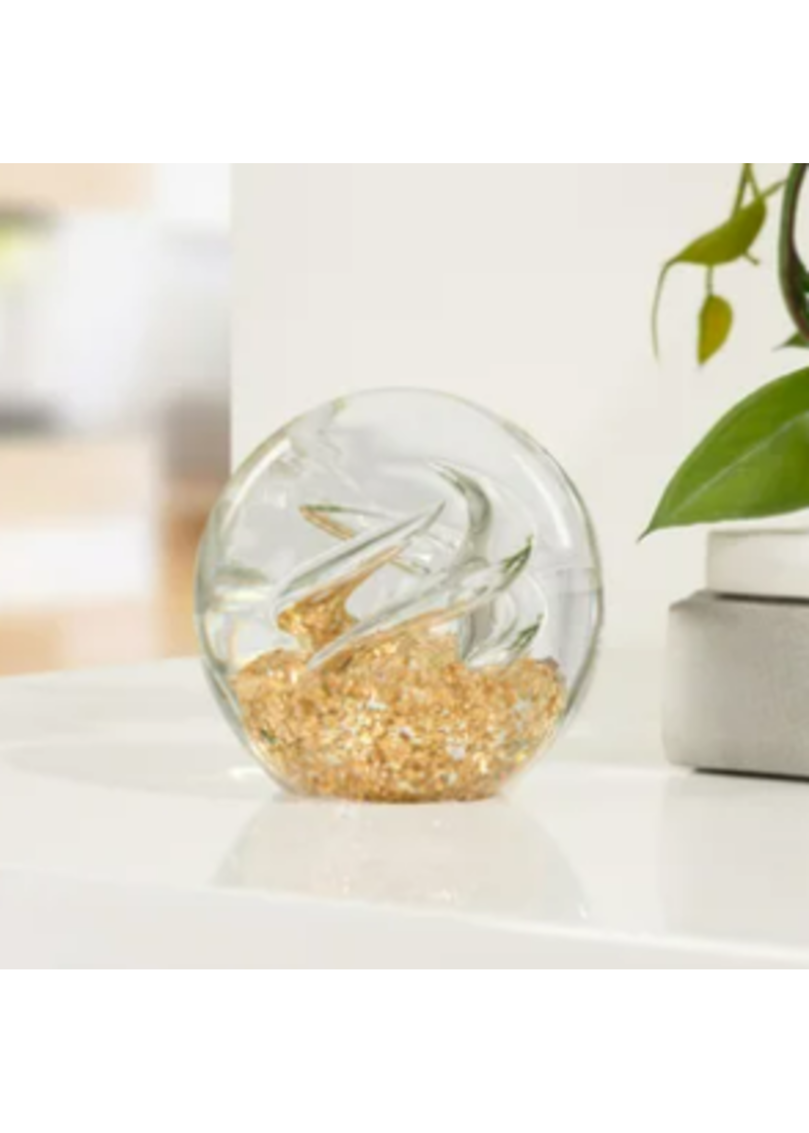 Torre & Tagus Glitter paperweight - gold/clear