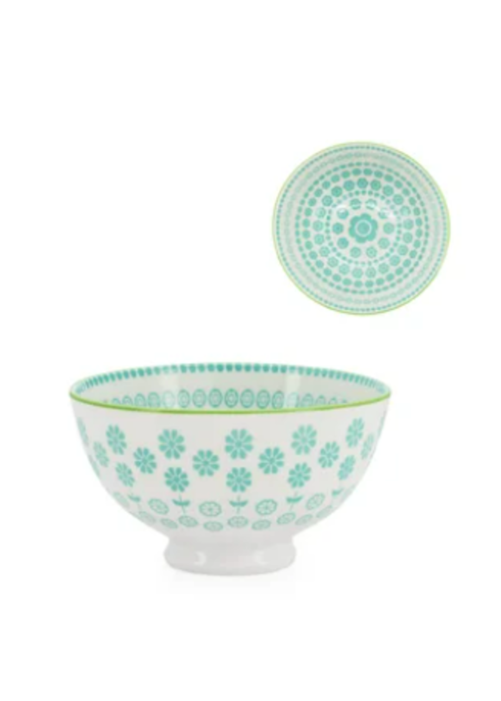 Torre & Tagus Kiri Bowl Sm. - Turquoise Daisy