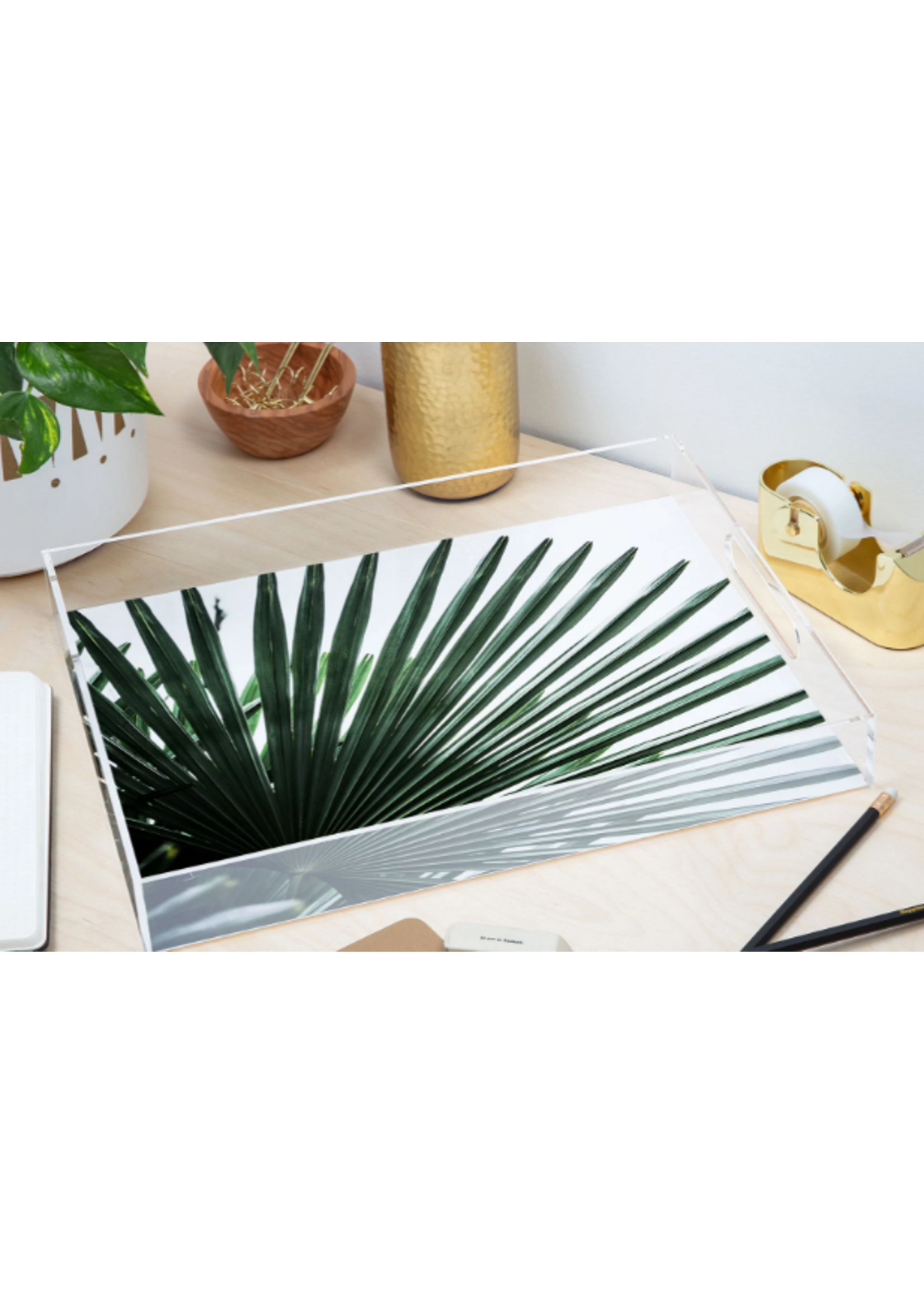 Deny Designs Palm Leaves Acrylic Tray