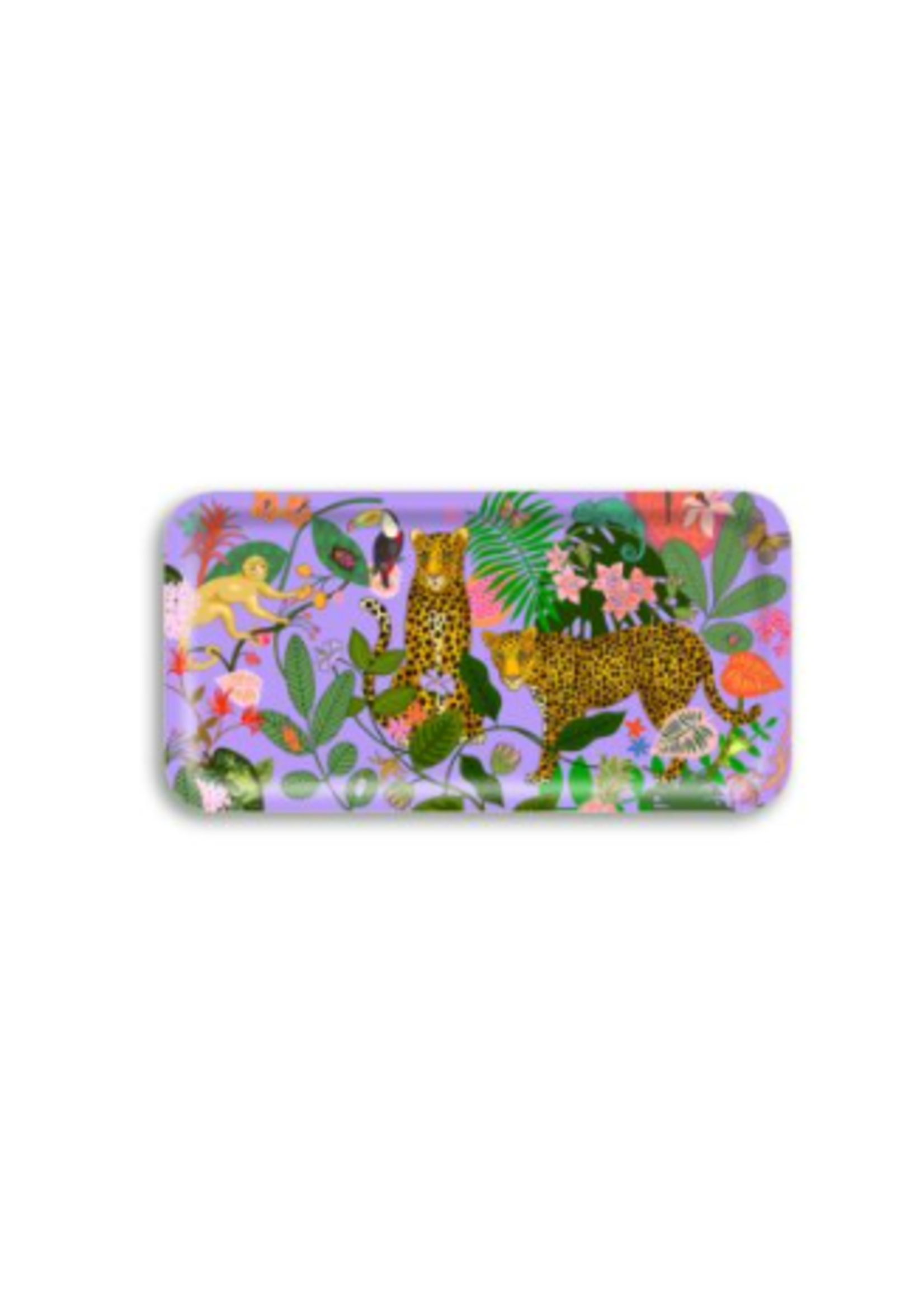 Avenida Home Tropical Jungle Animals Tray by Karen Mabon