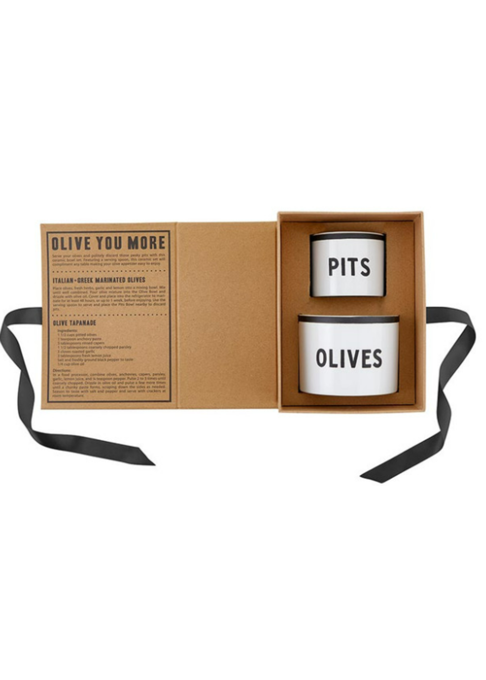 Creative Brands Olive & Pits Bowls Book Box