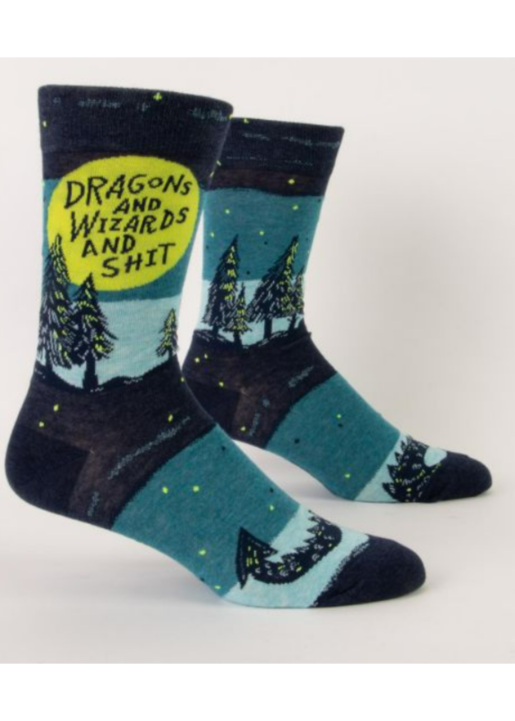 Blue Q Dragons & Wizards & Shit Men's Socks