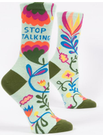 Blue Q Stop Talking socks