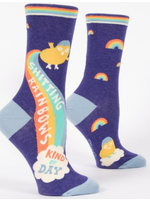 Blue Q Shitting Rainbows Socks