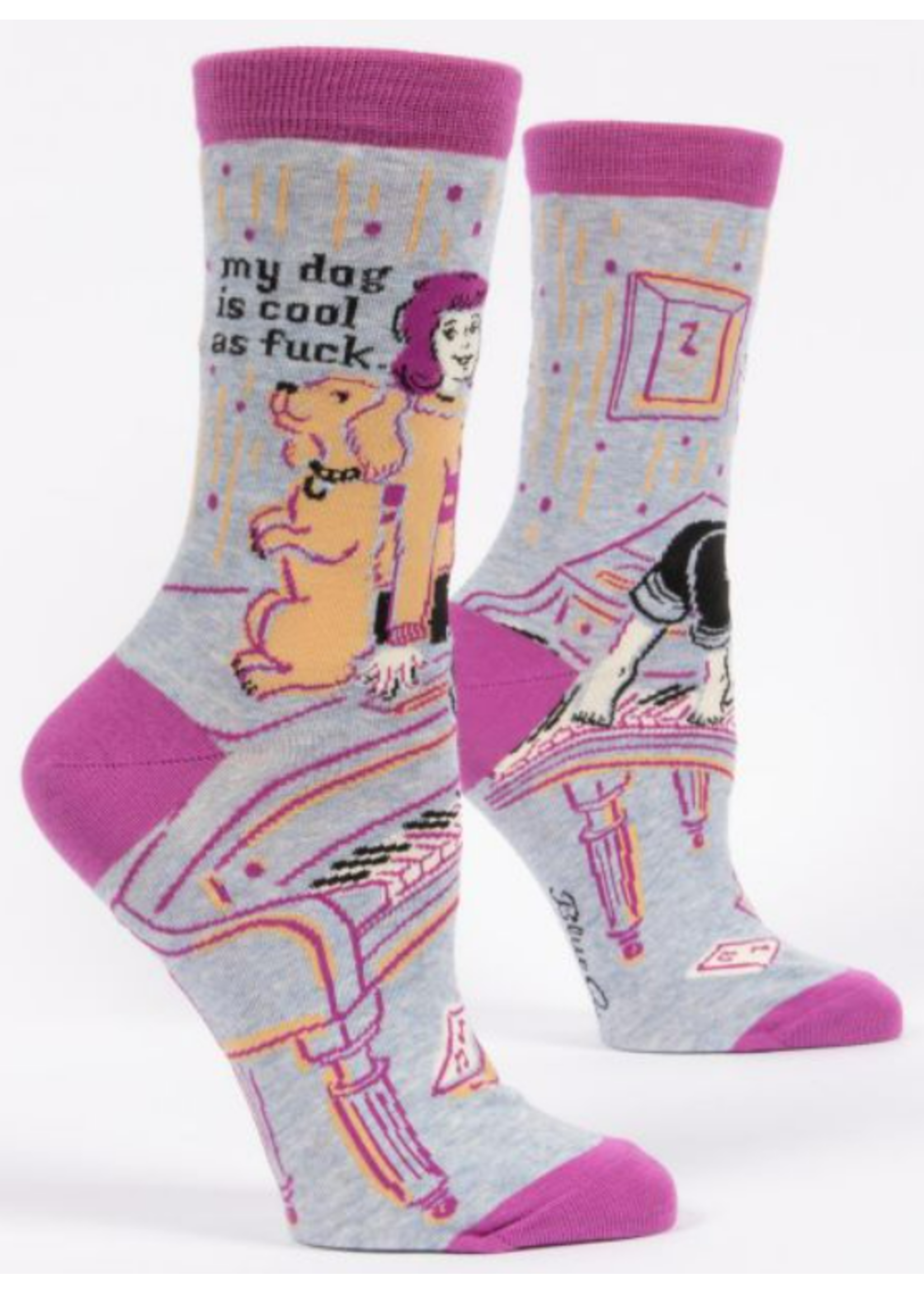 Blue Q My Dog is Cool - Women's Crew Socks