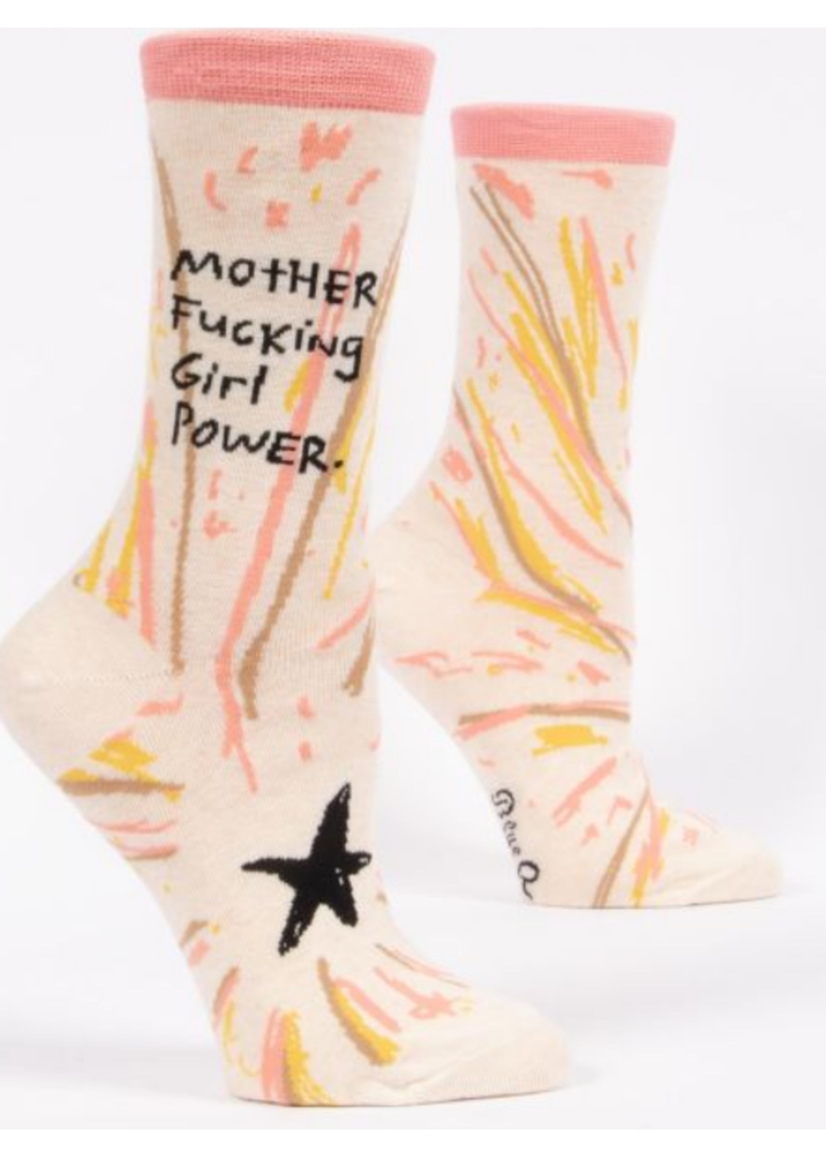 Blue Q Mother Fucking Girl Power socks