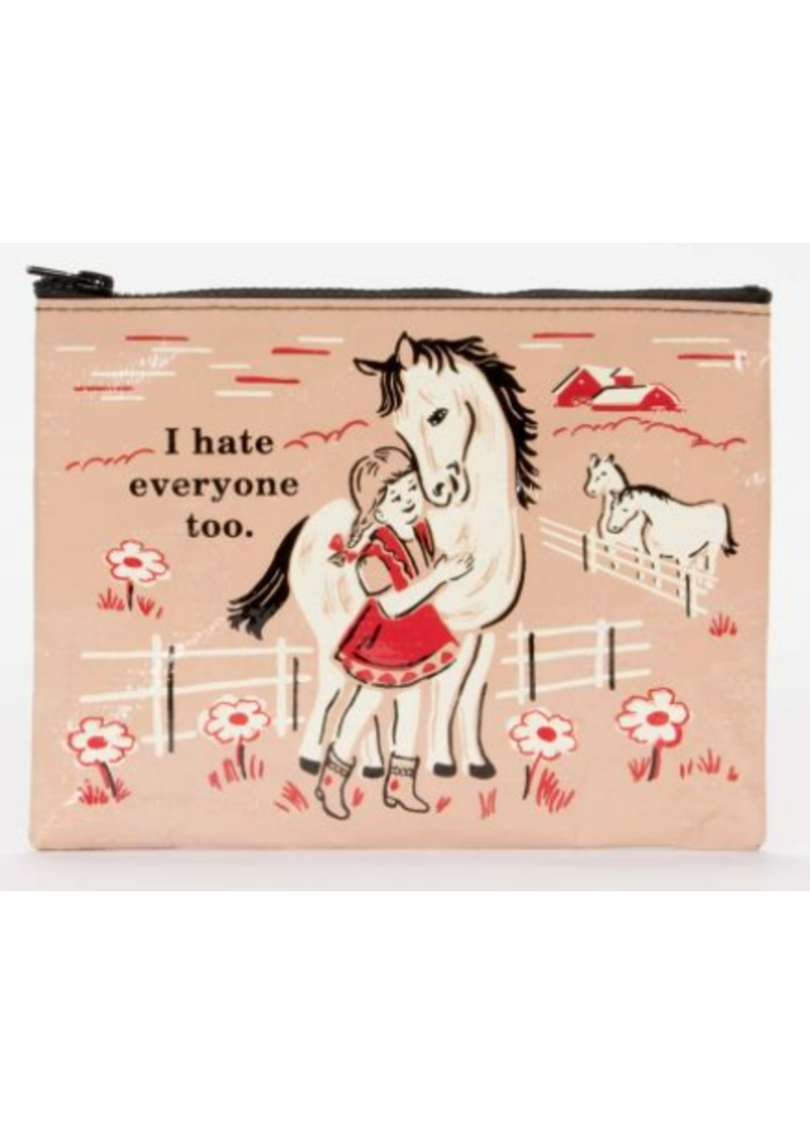 Blue Q I Hate Everyone Too - Zipper Pouch