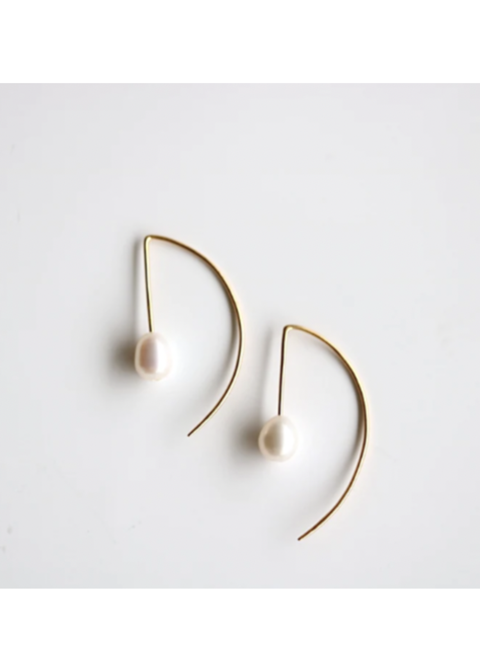 Lolo Lolo Petit Pearl Semi Hoop Earring