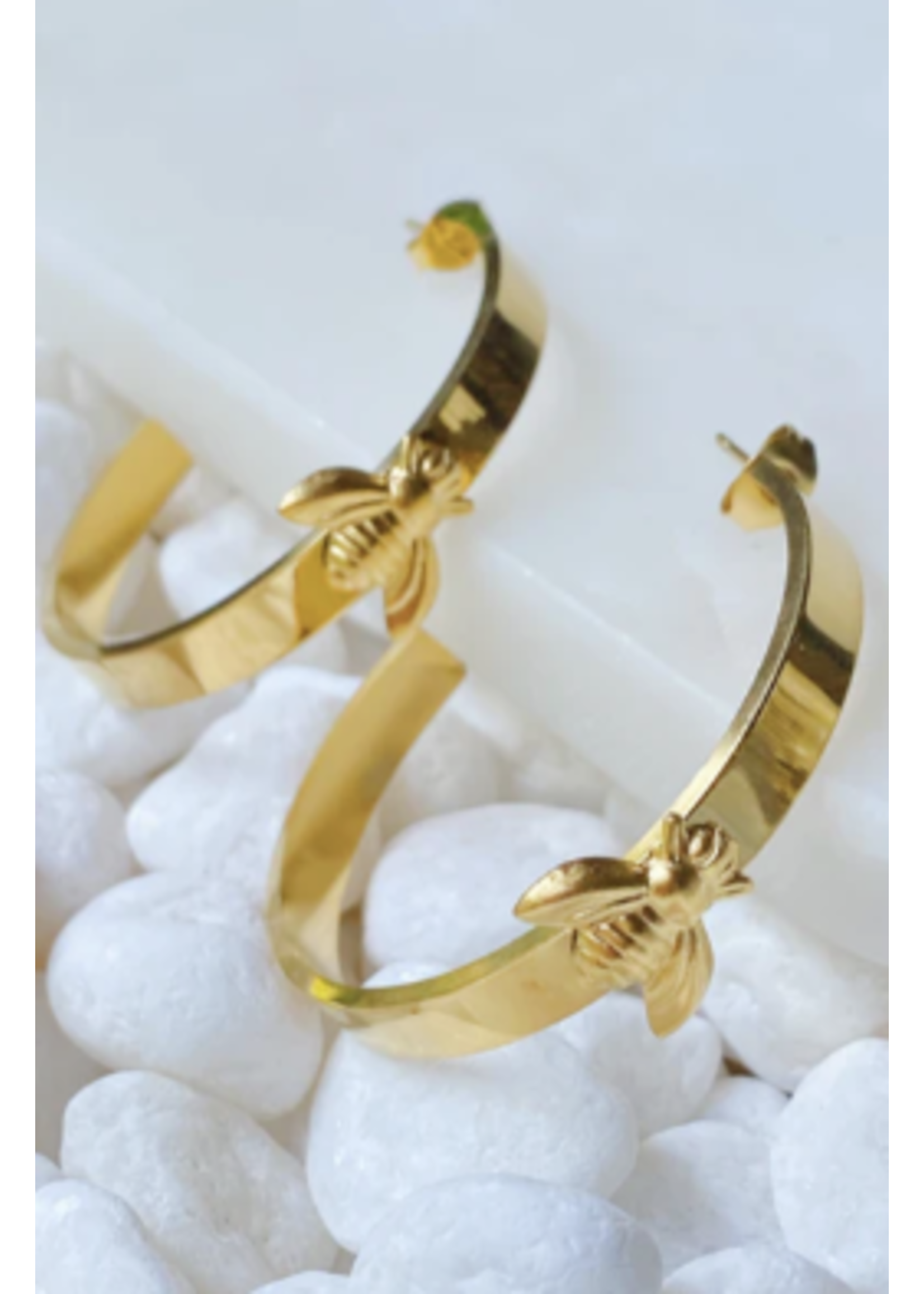 Ellison & Young Bee Hoop Earrings