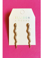 Ellison & Young Gold Snake Earrings