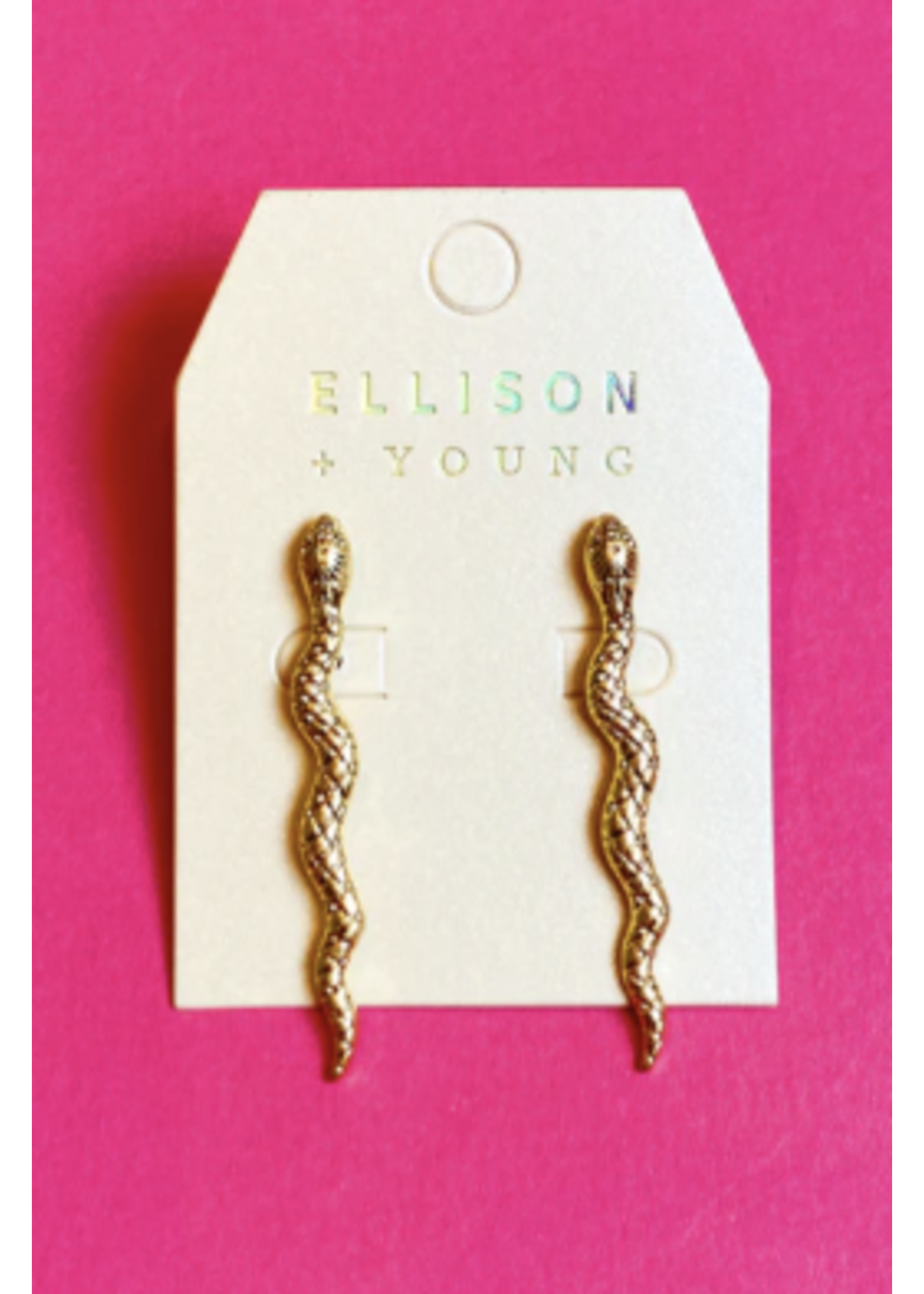 Ellison & Young Gold Snake Earrings