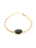 Lolo LOLO Coin Chain Stone Bracelet - Black Onyx