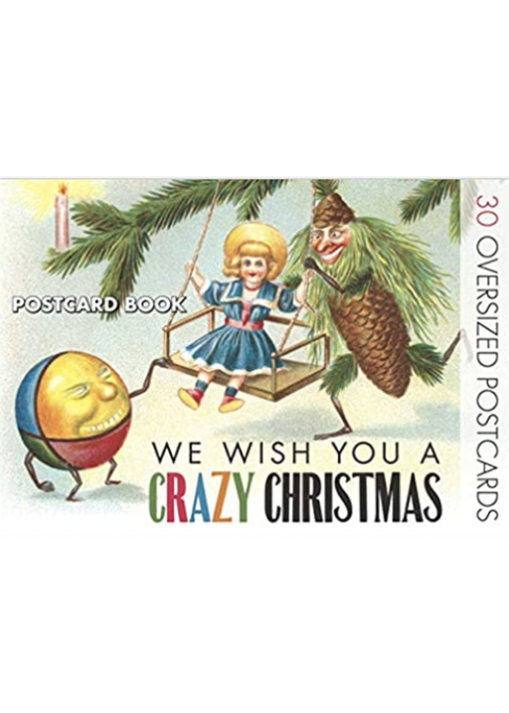 Laughing Elephant Crazy Christmas Postcard Book