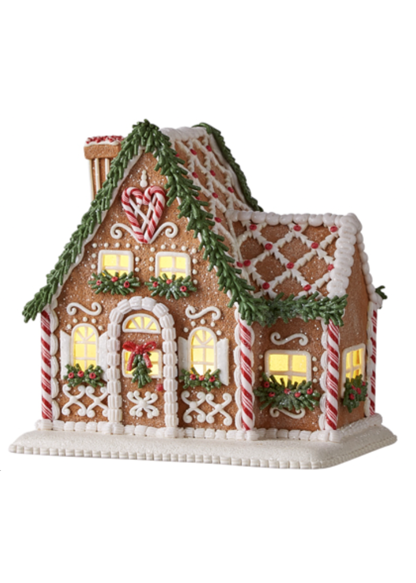 Razz Imports Medium 8.75" Gingerbread Lighted House with Chimney