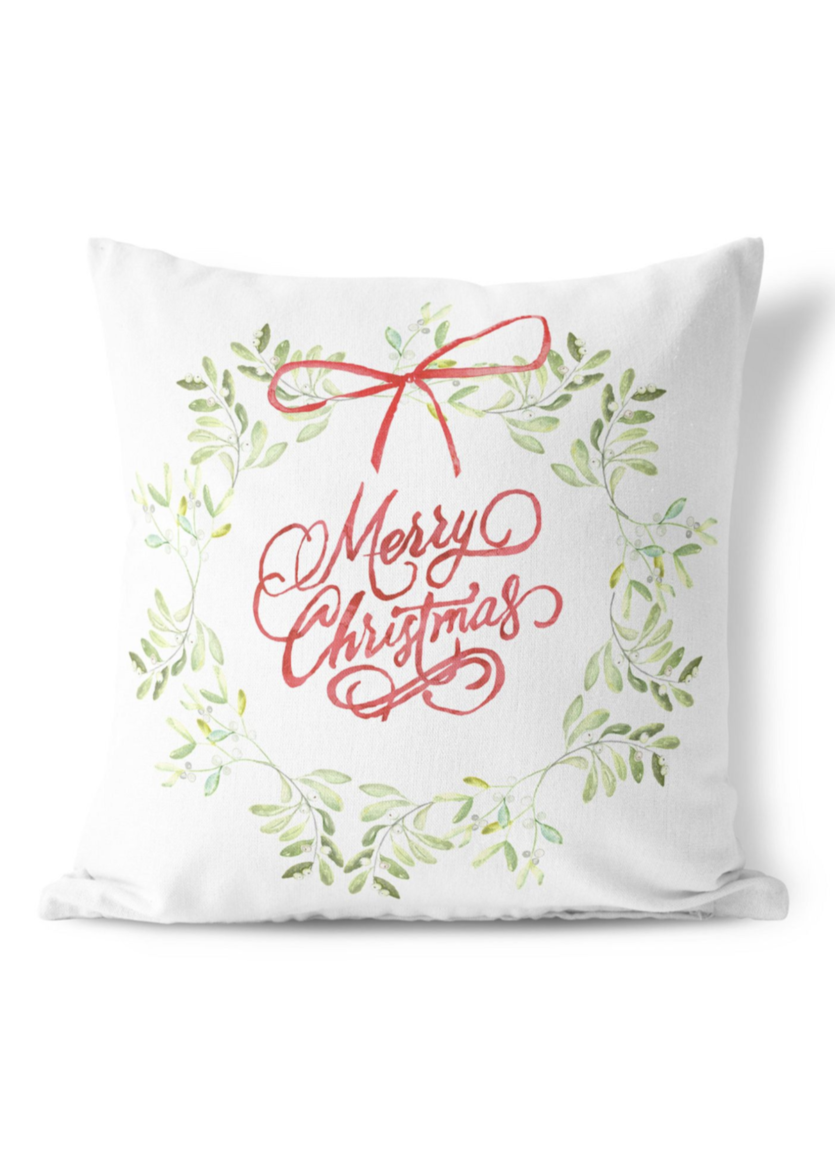 Refinery Number One Merry Christmas Ribbon Pillow