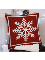 Refinery Number One Big Red Snowflake Pillow